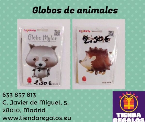 Globos de animales de la selva
