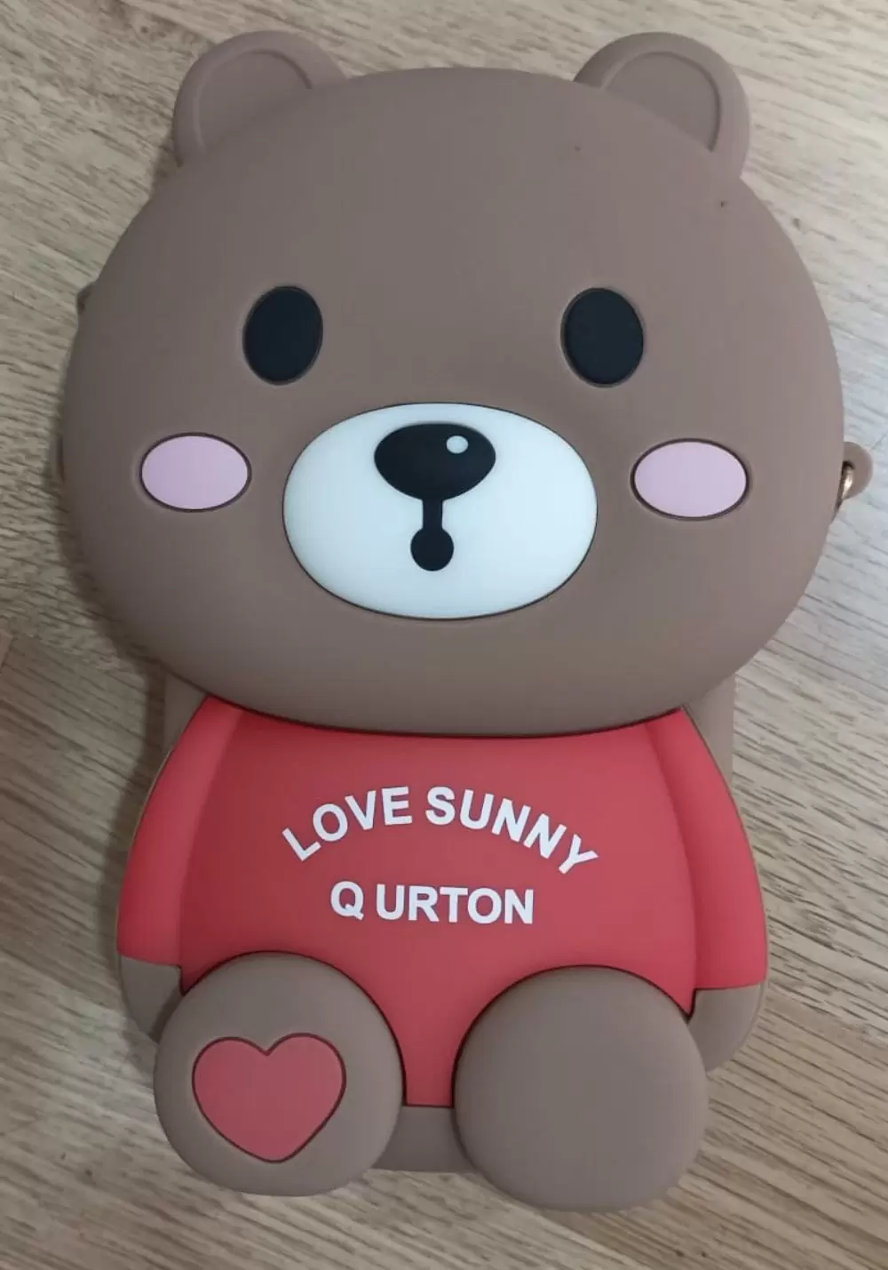 light brown teddy bear bag