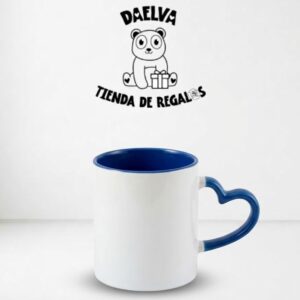 taza personalizada asa corazon azul