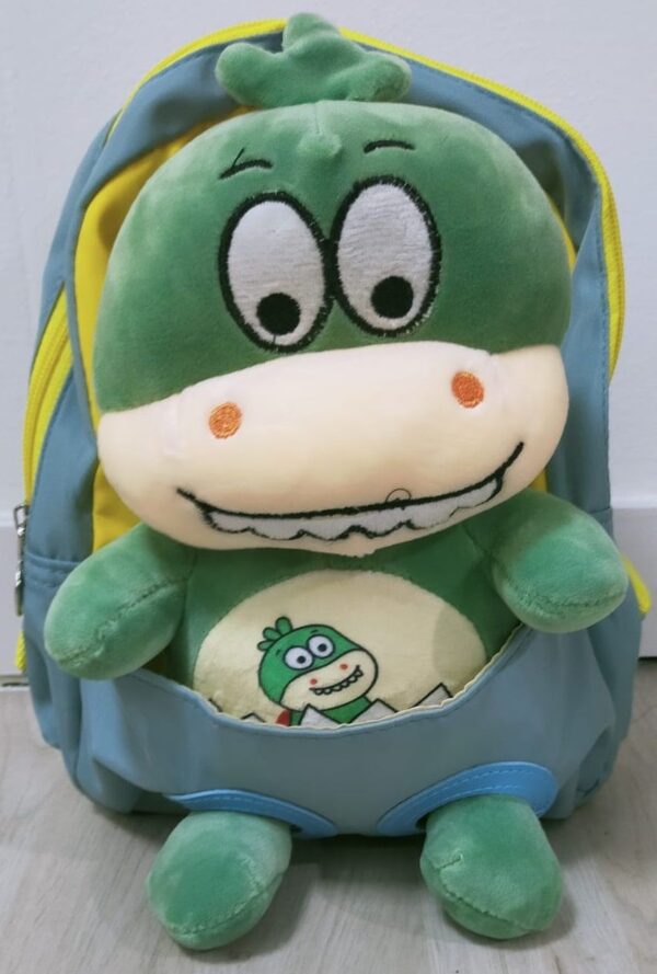 mochila dinosaurio azul