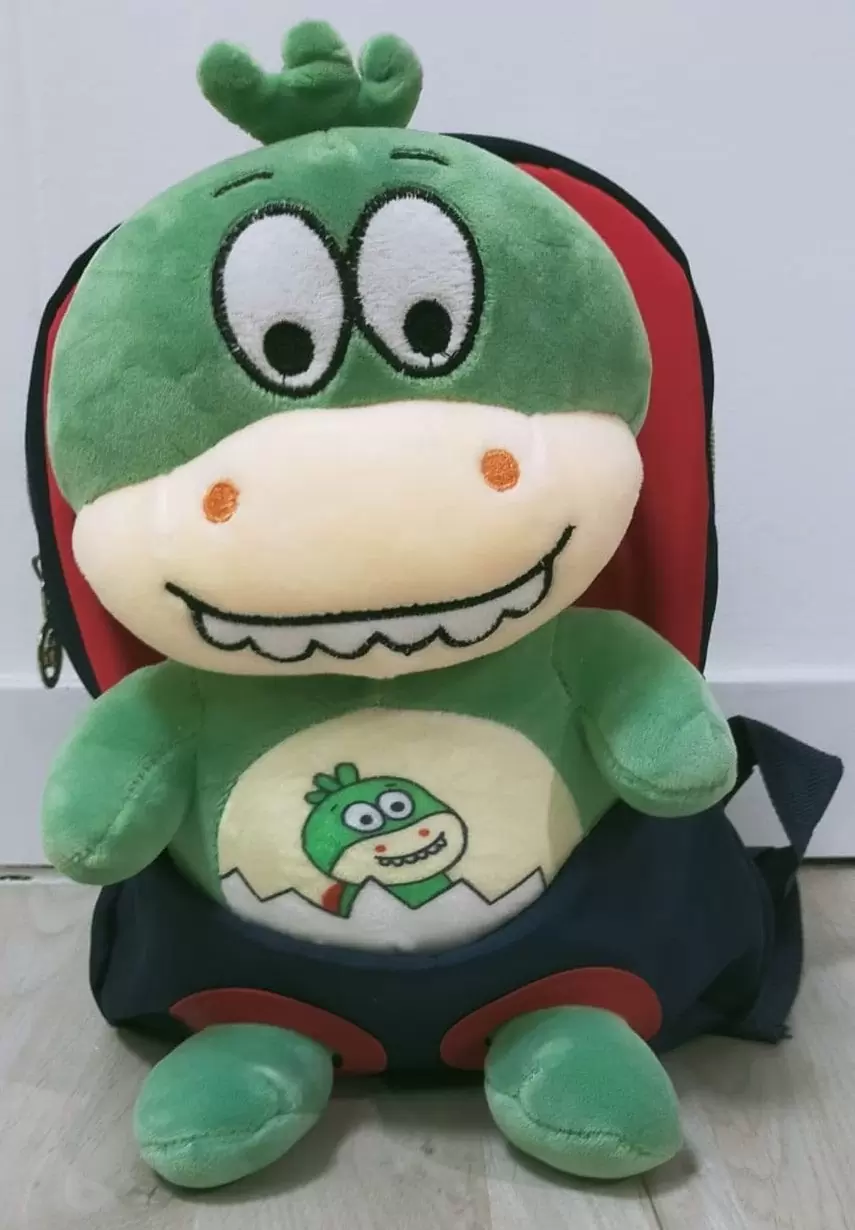 red dinosaur backpack