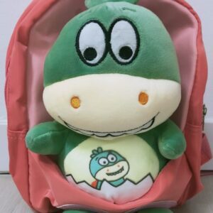 mochila dinosaurio rosa