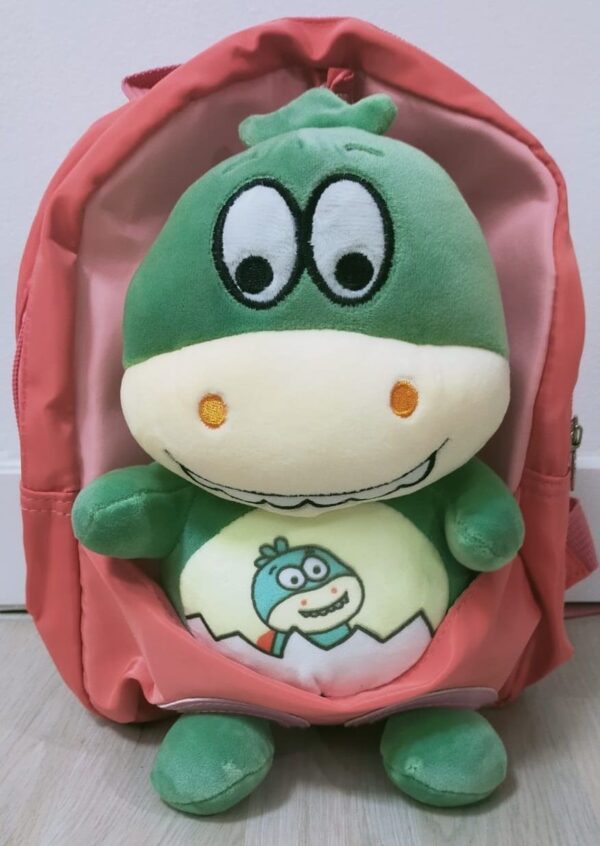 mochila dinosaurio rosa