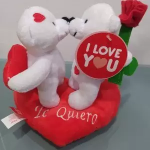 ositos de peluche blancos con mensaje de amor