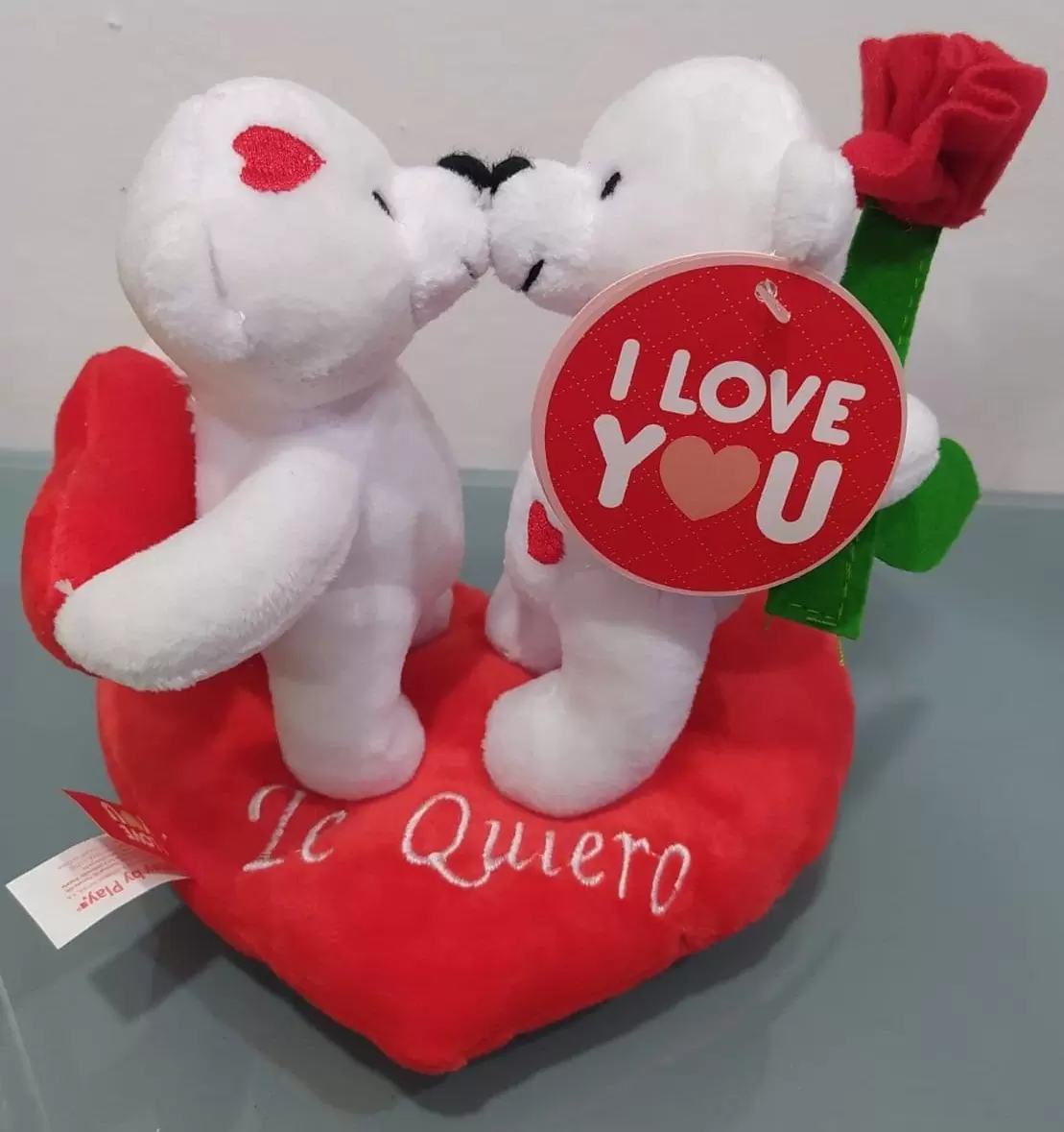 ositos de peluche blancos con mensaje de amor