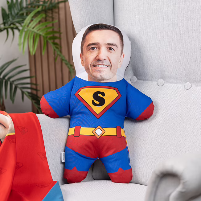 Muñeco personalizado de Superman con la cara del comprador – regalo original 