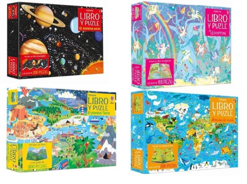 libros y puzzles infantiles educativos para niños