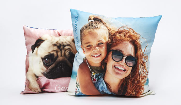 Cojines personalizados como regalo de cumpleaños