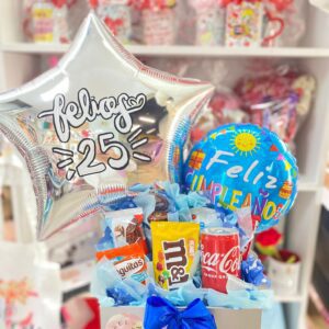 Cesta mediana con chocolates como regalo para amigos